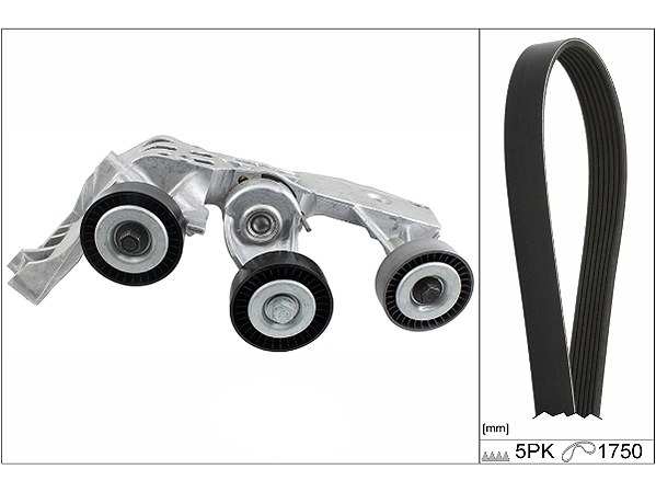 Mercedes A Serisi W168 A 160 Kanallı V Kayışı Seti | INA 529 0081 10