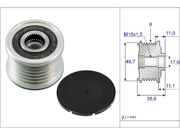 Mercedes C Serisi W204 C 220 CDI BlueEFFICIENCY Alternatör Kasnağı | INA 535 0086 10
