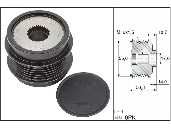 Mercedes E Serisi W213 E 300 Alternatör Kasnağı | INA 535 0341 10