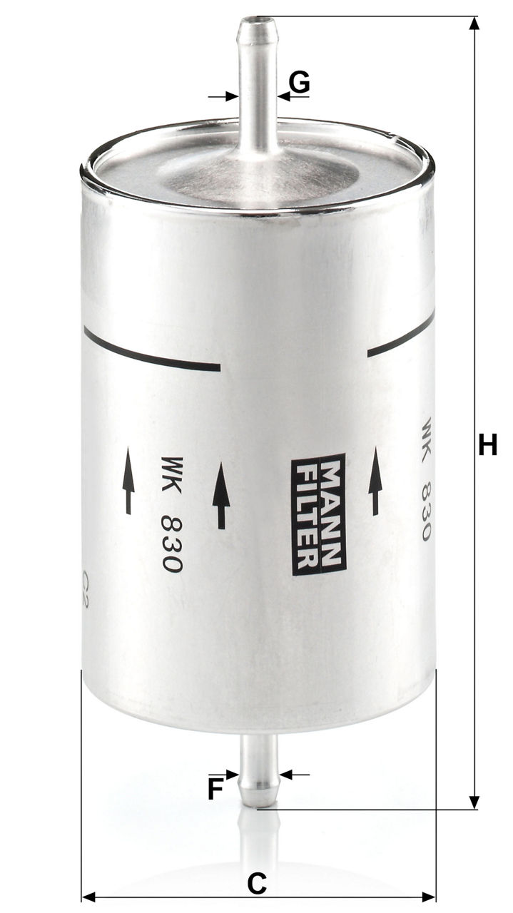 WK 830 Ölçü Çizimi